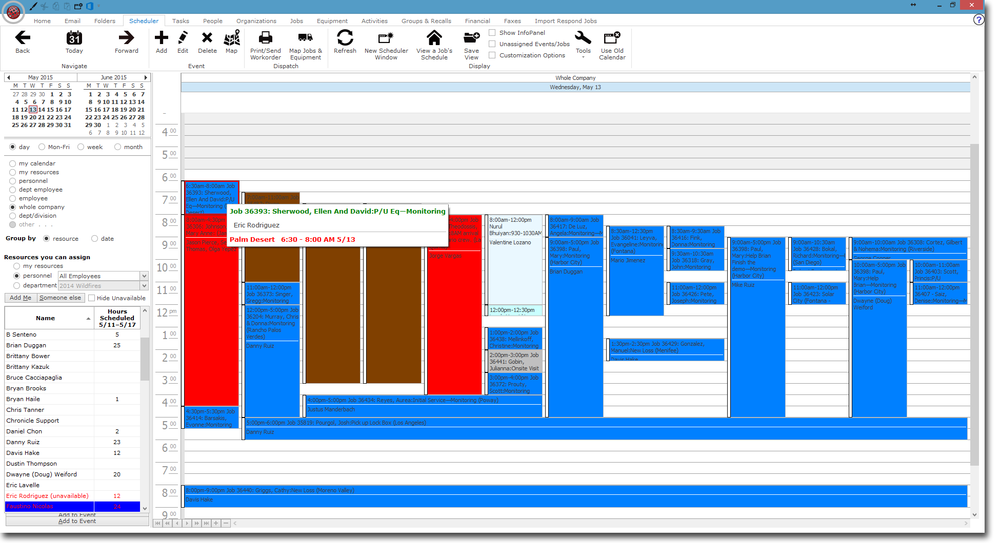 Scheduling - Chronicle Job Management Software